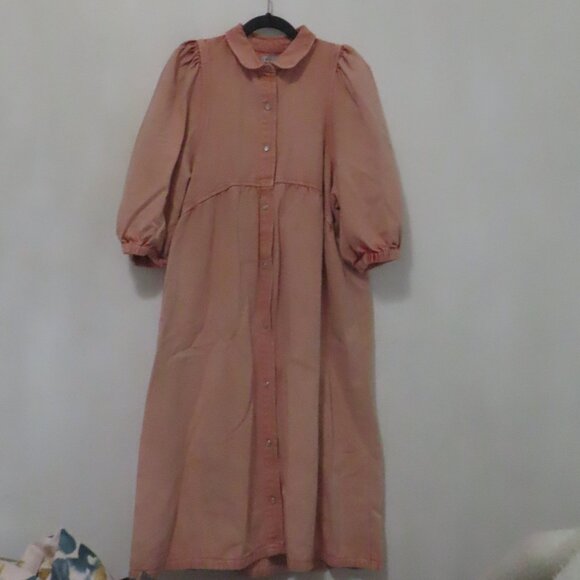 Kin and Kin Pink Denim Shirtdress - Picture 1 of 4